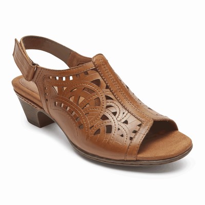 Rockport Cobb Hill Abbott High Vamp Sling Sandalen Damen Braun GUQ-716328